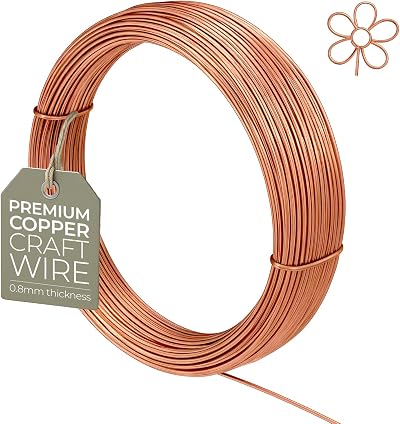 The Bead Shop Copper 0.8mm 6m Non Tarnish Craft Wire for Jewellery