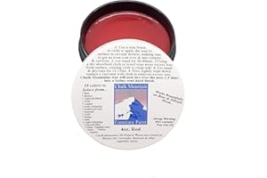 CHALK MOUNTAIN BRUSHES All Natural Furniture Finishing Waxes. Beautifys & Protects Painted & Unfinished Wood 4oz Red