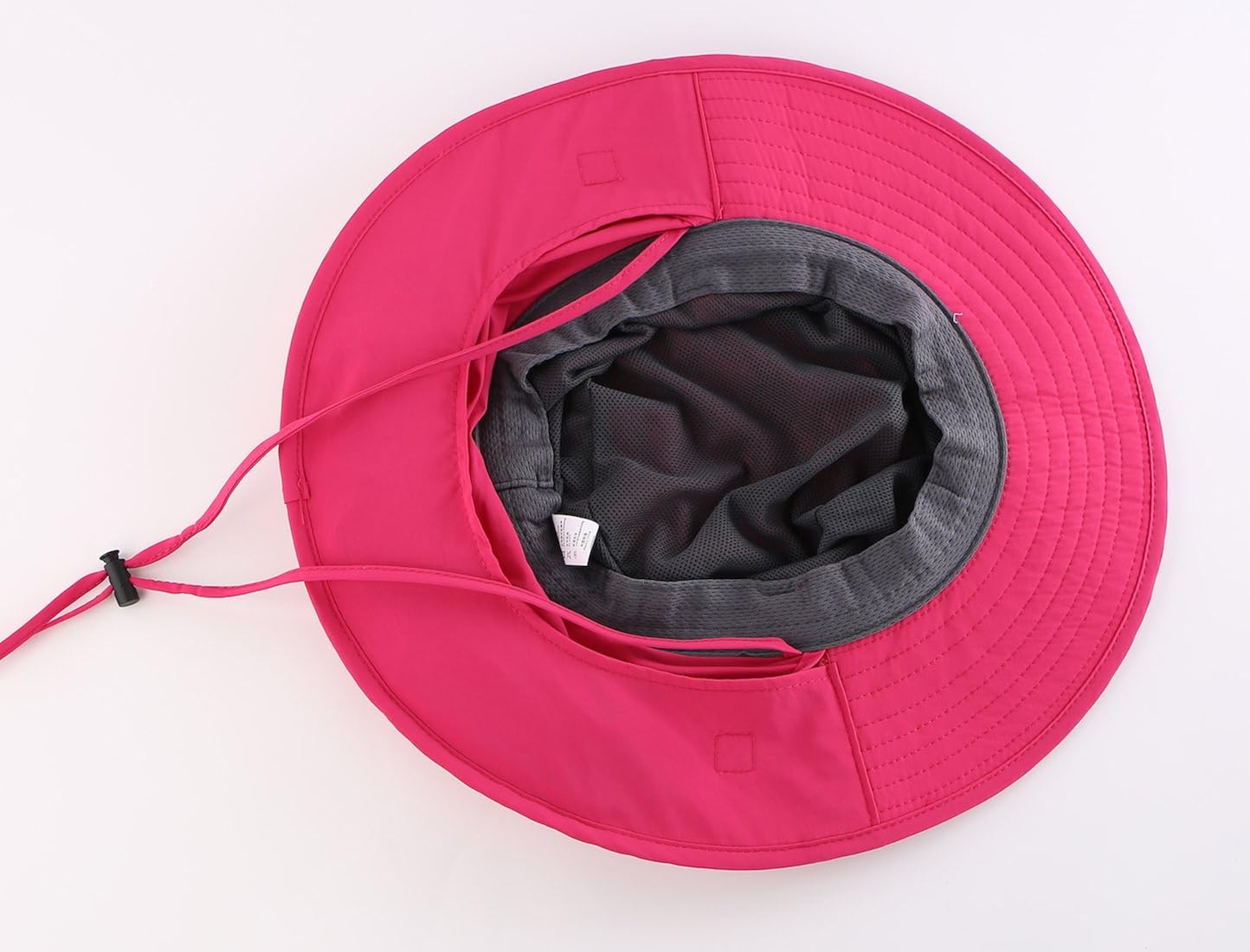 Home Prefer Outdoor UPF50+ Mesh Sun Hat Wide Brim Fishing Hat with Neck Flap (Dark Gray): Clothing