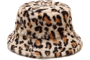 Dirholl Women's Winter Faux Fur Fuzzy Warm Bucket Hat