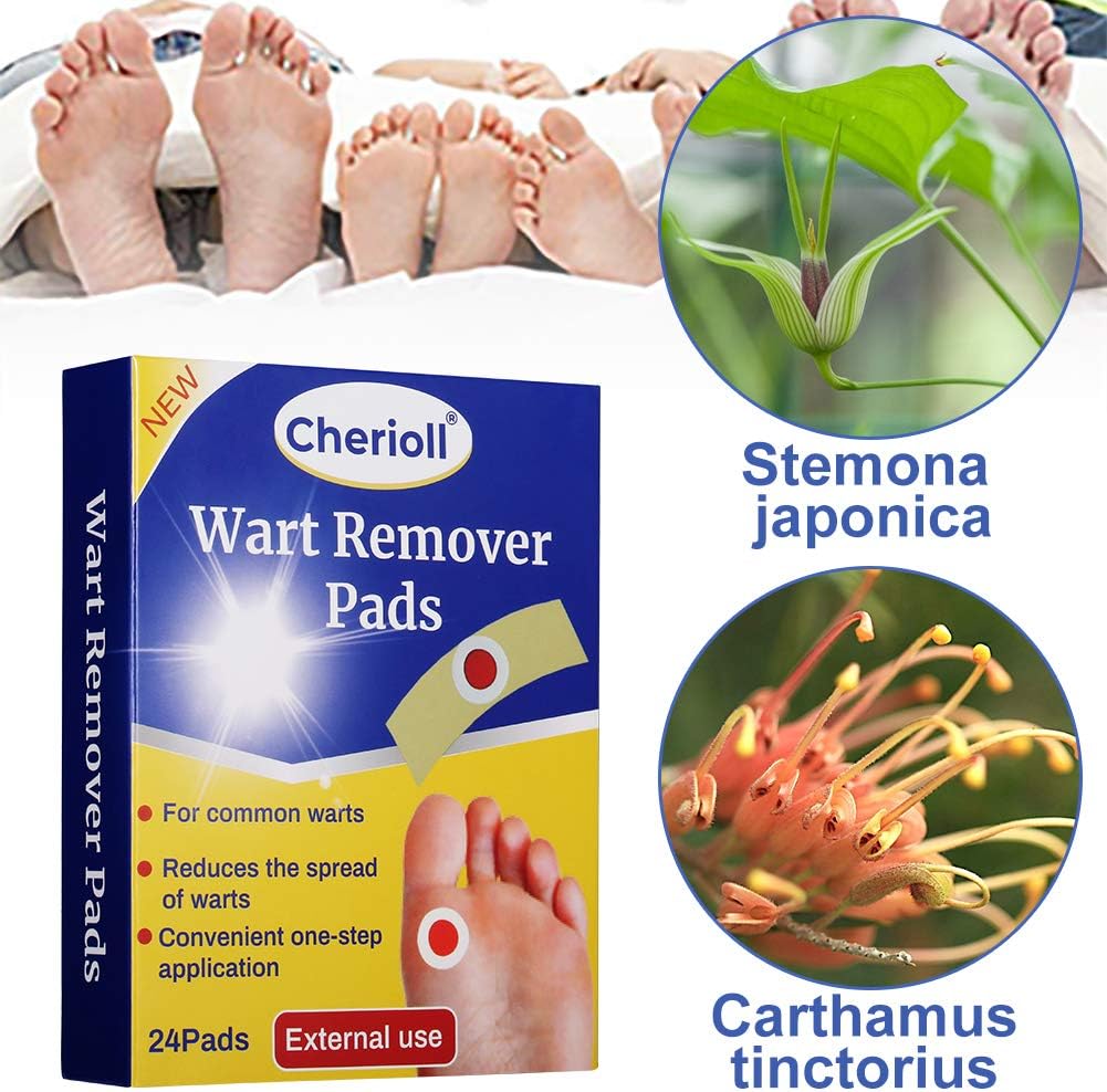 Wart Remover, Wart Removal Plasters Pad, Foot Corn Removal Plaster with Hole, Feet Callus Remove, Soften Skin Cutin Sticker Cure Toe Protector, Relief Pain Removal Warts Plaster 24 Pcs/Box: Health & Personal Care