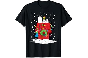 Peanuts Holiday Snoopy and Woodstock Stocking T-Shirt