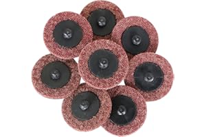 waltyotur 50Pcs 2 Inch Quick Change Sanding Discs, Maroon Roll Lock Nylon Surface Conditioning Discs for Surface Preparation,
