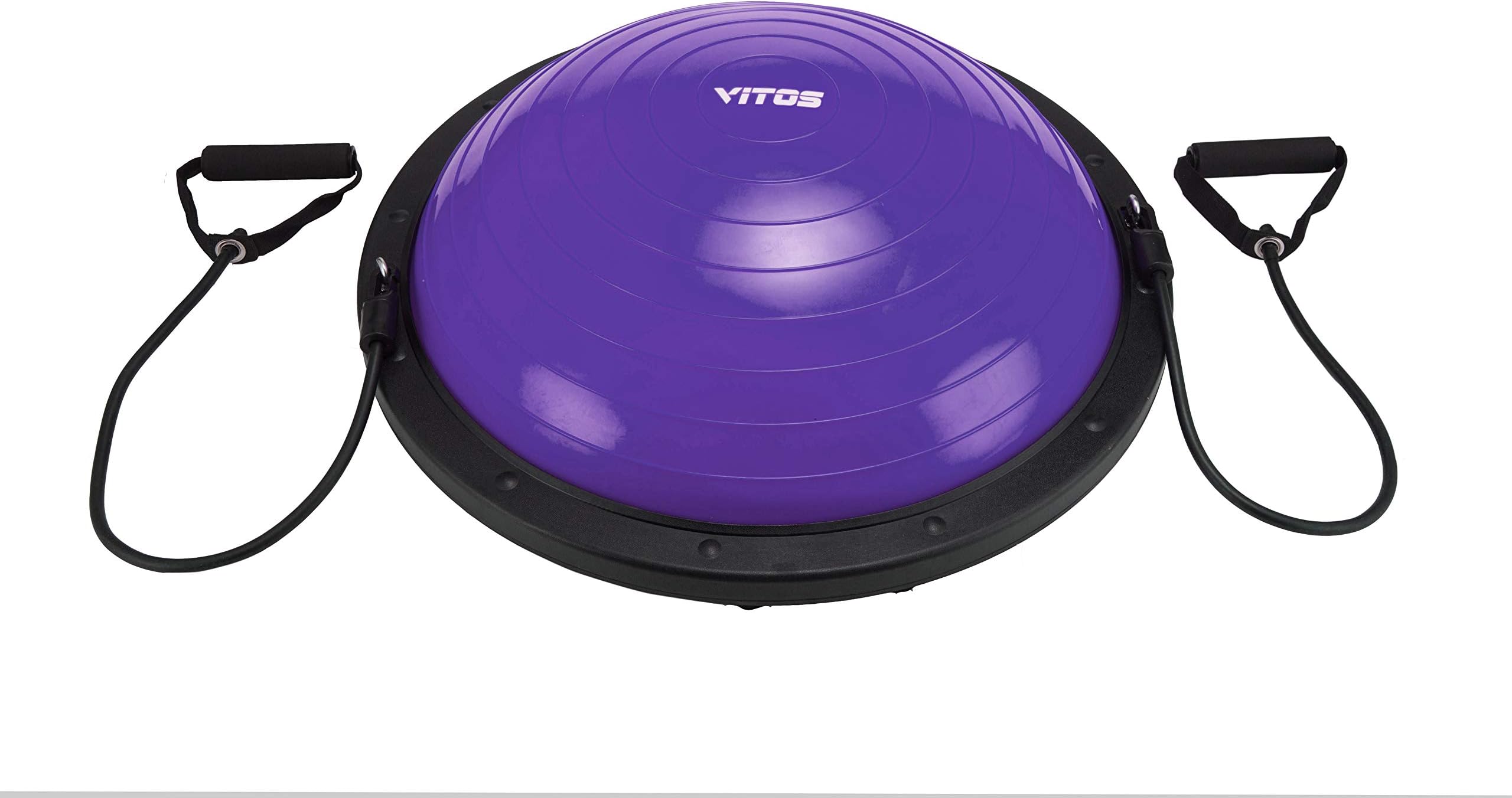 Vitos Half Buso Stability Balance Ball | Trainer Yoga Fitness Strength Exercise Workout Air Pump, Resistance Bands