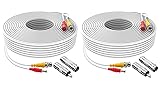 Omilik 2Pack 100Feet BNC Video Power Cable Pre-Made