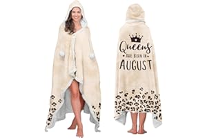 Vprintes August Queens Wearable Blanket - Women Gifts for Birthday - Best Friend Birthday Gifts for Women, Gifts for Sister Mom Daughter Grandma Female Wife