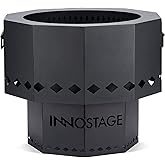 21" Smokeless Fire Pit Patented with Portable Carrying Storage Bag Outdoor Living, Low Smoke Firepit Wood Pellet Burning Spar