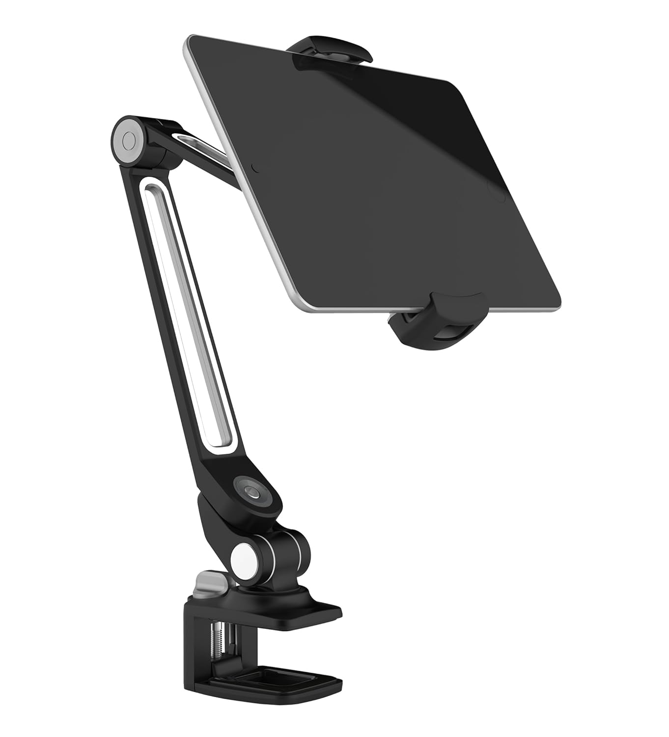 ZenCT Tablet Stand Clamp Mount Holder, Adjustable Metal Stand for iPad