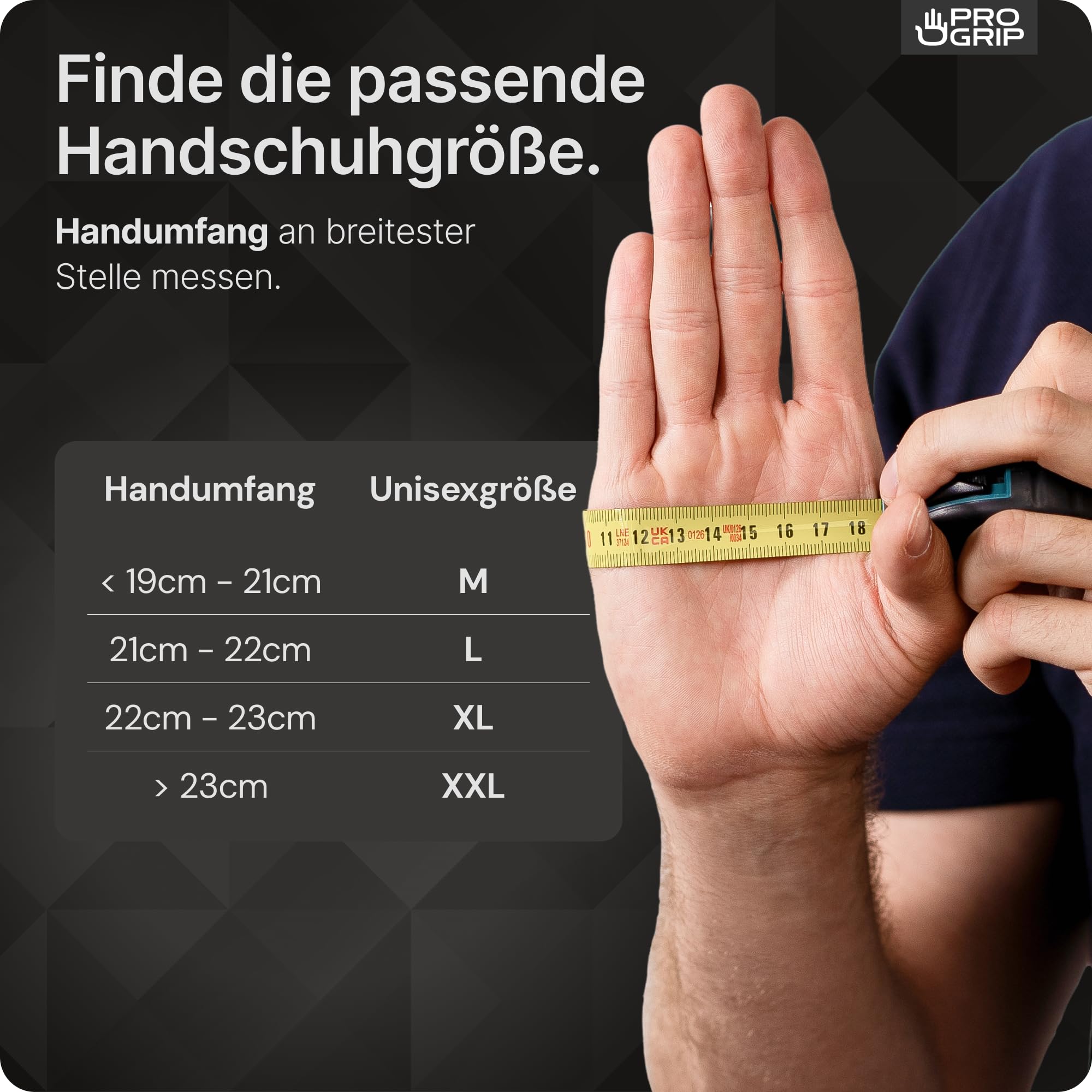 PROGRIP Einweghandschuhe Diamant Grip, Schwarz, Einmalhandschuhe Extra Stark, Nitrilhandschuhe Gr. L, 2x dicker, Handschuhe Einweg, Arbeitshandschuhe für Werkstatt & Montage, 50 Stk/Box 5