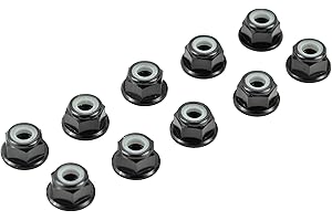 Apex RC Products 4mm Serrated Aluminum Nylon Wheel Nuts Set - 6 Colors to Choose from