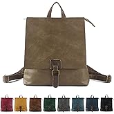 Women's Fashion Backpack Purse Multipurpose Design Convertible Satchel Handbags Shoulder Bag Travel bag (Khaki)