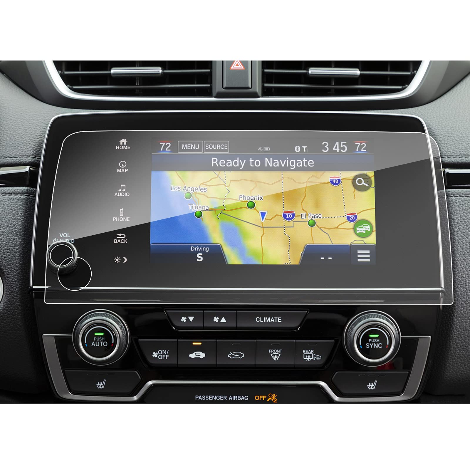 GAFAT Hondα CRV C-RV/Hybrid Navigation Screen Protector, 7 Inch 2017-2022 C-RV Tempered Glass Screen Protector, 9H Anti-Scratch [271 x 125 mm]