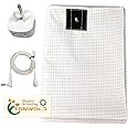Yonwold Organic Grounding Sheet 10% Silver for Bed Sleeping Therapy with Safest Ground Adapter and Connection Cord 27X52 INCH