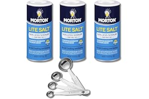 Morton Lite Salt, with Half The Sodium of Table Salt, 11 oz (3 pack) - Low Sodium Salt, Morton Iodized and Potassium Enriched