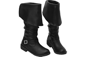 ACE SHOCK Men's Medieval Pirate Boots Renaissance Cosplay Boot for Men Halloween Costume Shoes