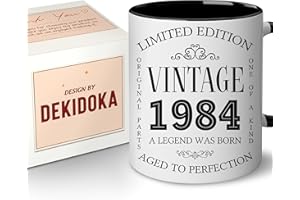 DEKIDOKA 40th Birthday Gifts For Men and Women, Ceramic 1984 Coffee Mugs, 40th Birthday Gift Ideas, 40th Birthday Mugs, 40 Year Old Birthday Gifts for Mom Dad Family Birthday Valentine Christmas