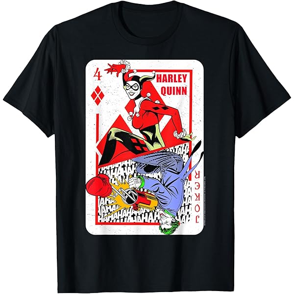 DC Comics Harley Quinn and Joker Tee-Small Navy | Amazon.com