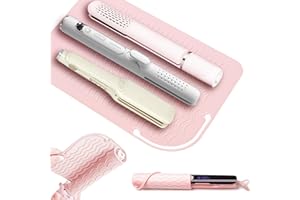 Silicone Heat Resistant Mat for Curling Irons, 2-in-1 Heat Mat Protect Surface for Hair Tools, Curling Irons, Hair Straighten