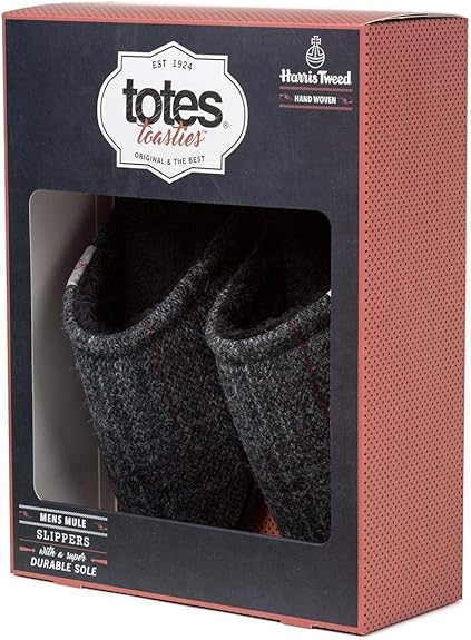 totes harris tweed slippers