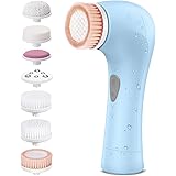 Facial Cleansing Brush [Newest 2020], ETEREAUTY Waterproof Face Spin Brush with 7 Brush Heads for Deep Cleansing, Gentle Exfo