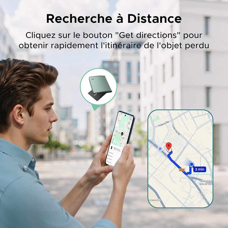 FineTrack Slim G Smart Tag Traceur Fonctionne Android Uniquement