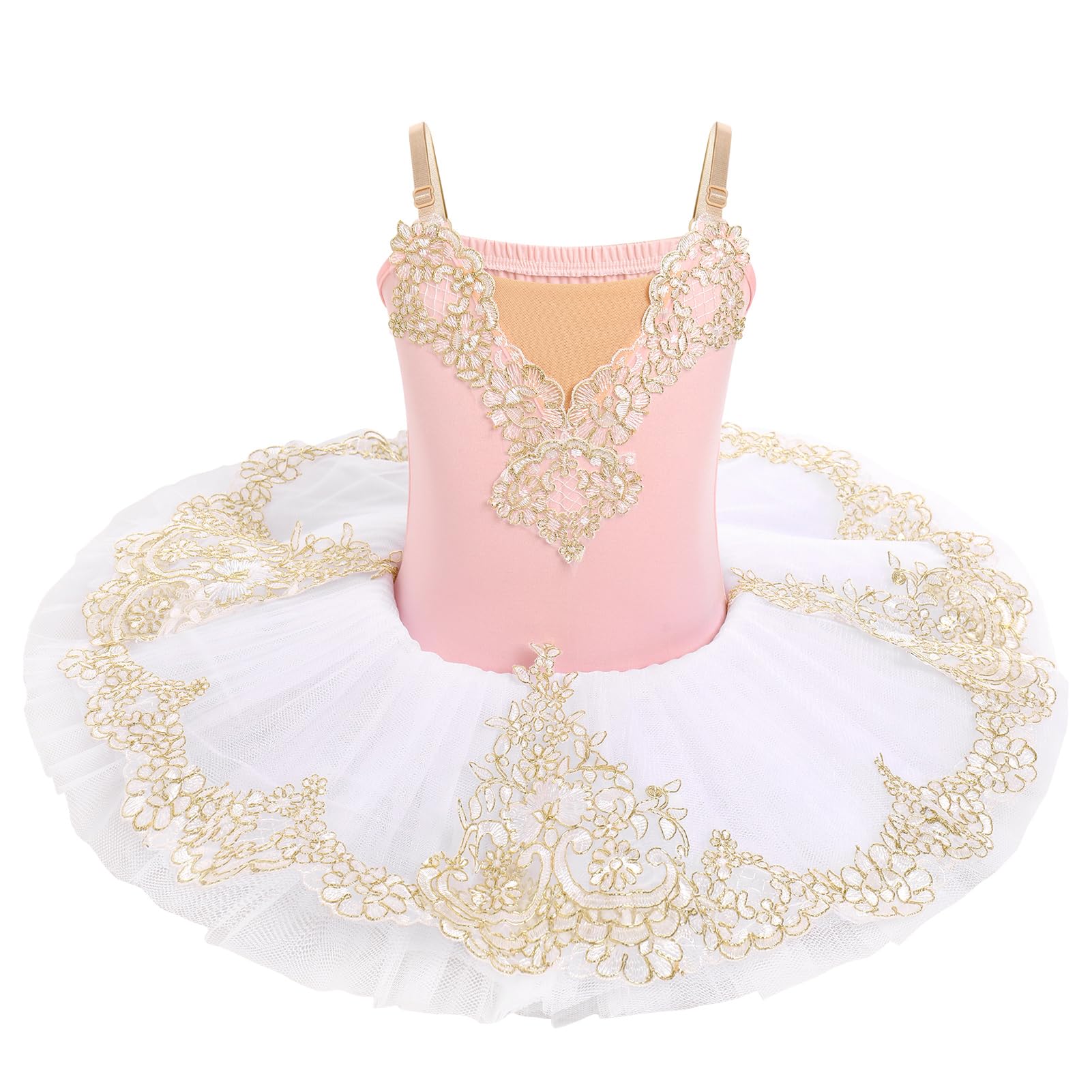 IBAKOM Ballet Leotard for Girl Swan Lake Costume Floral Print Camisole ...