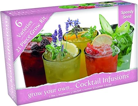 Das Anzucht Set Der Pflanzen Von Funky Cocktail 6 Sorten Von Krautern Enthalt Samen Erde Schilder Und Einen Abend Ein Tolles Geschenk Fur Gartenliebhaber Amazon De Garten