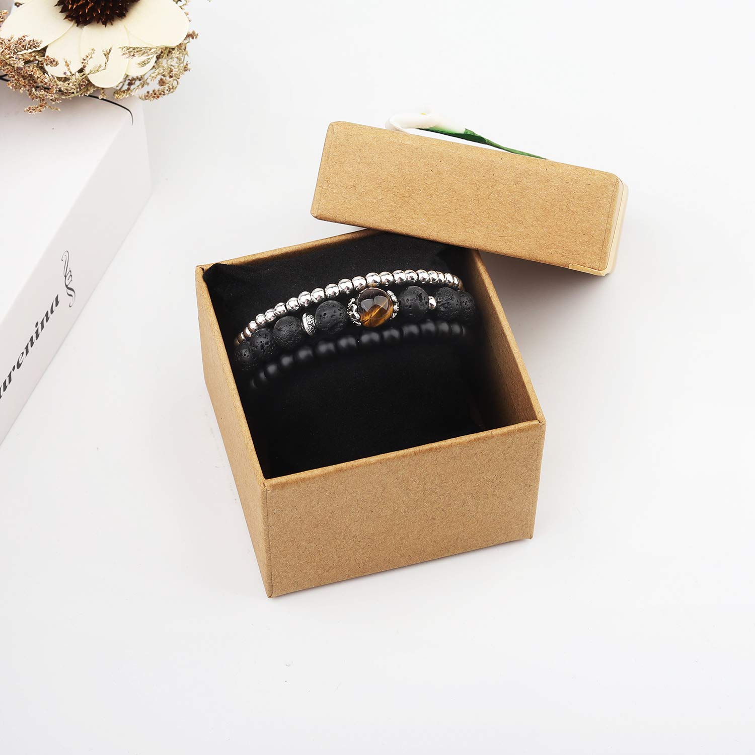 Essential Oil Diffuser Bracelet, Gifts for Valentine\'s Day! Chakra Bead Tiger Eye Bead Bracelet Winding Bracelet to Relieve Anxiety, Gift for Women