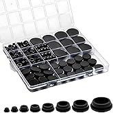 125Pcs Rubber Plugs for Round Holes, Durable and Long Service Life, 8 Sizes Hole Plugs 1" 3/4" 5/8" 1/2" 3/8" 5/16" 1/4" 1/5", Snap Locking Silicone Rubber Hole Plugs Kit for Car Wiring Furniture