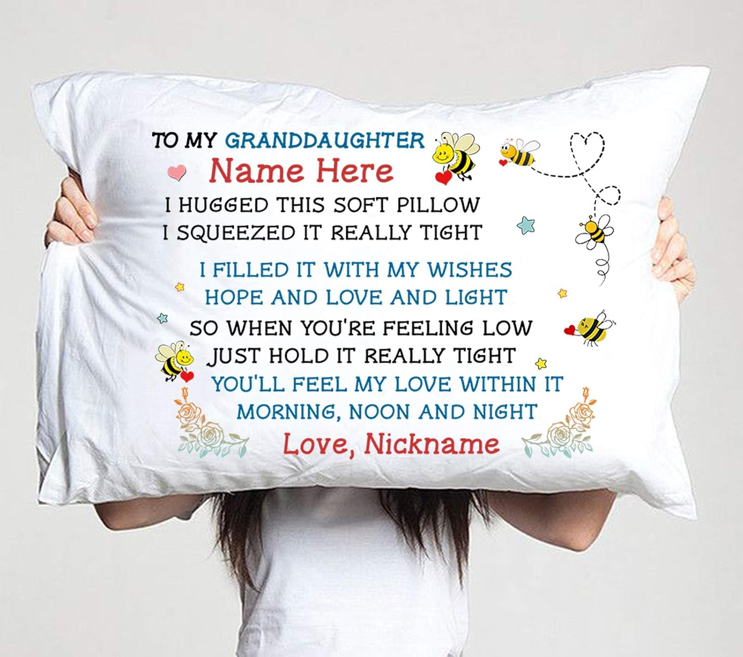 Pillowcases You Want Custom Name Please Send Messenger Us To My Granddaughter Love Grandmother I Will Always Be With You Pillowcase Sheets Pillowcases