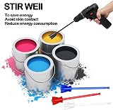 RJFUJP Paint Mixer for Drill 5PC Epoxy Resin Paddle Extension Rod Mixing Tool view 5