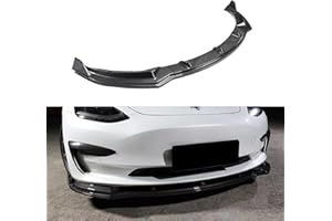 Arcoche Fit Tesla Model 3 Front Lip for Bumper Accessories Fit for Model 3 2017-2023 Front Spoiler(Glossy Carbon Fiber)
