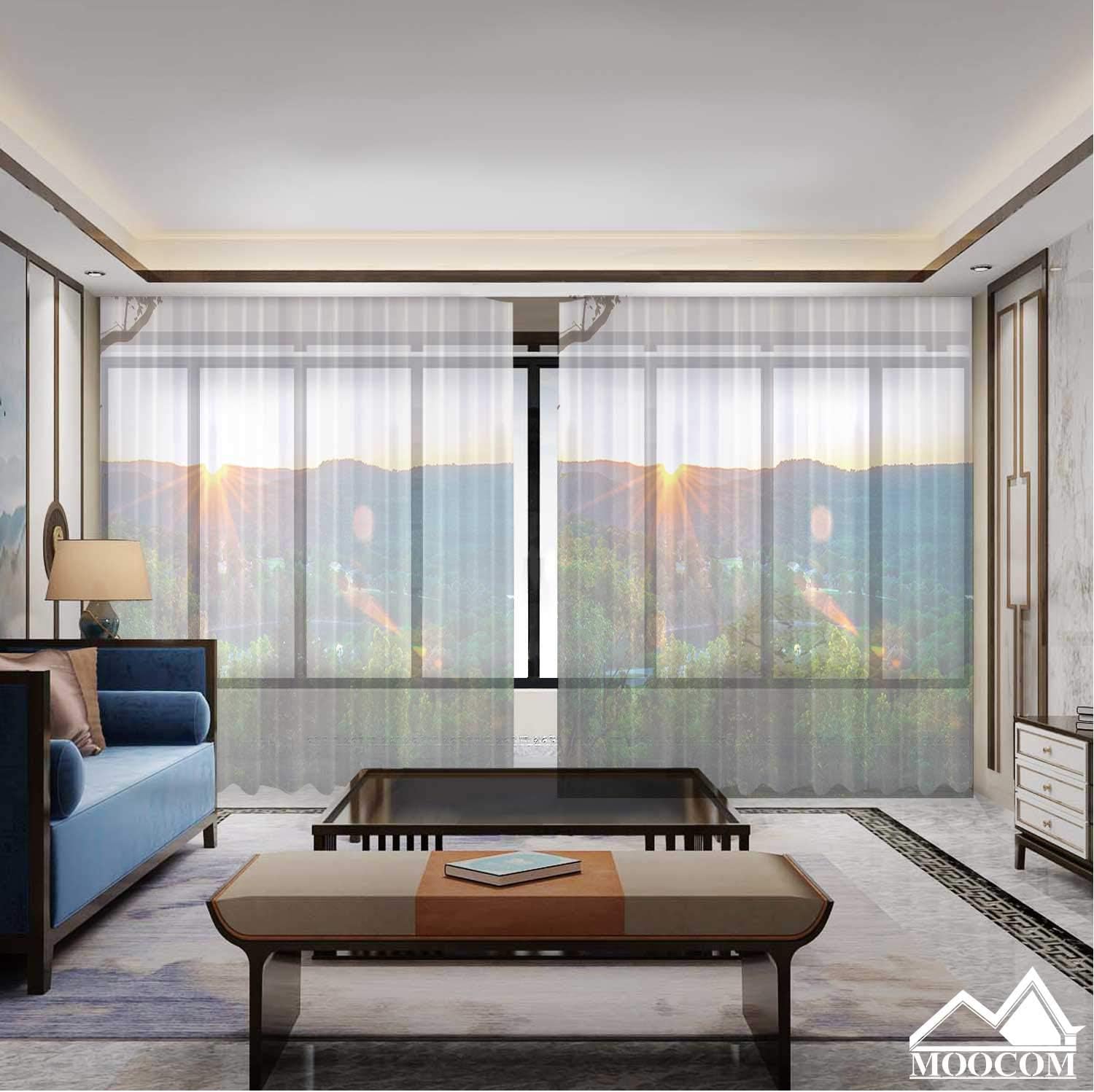 MOOCOM Eureka Springs Sunset,Window Curtains Curtains 84 inch Length 2 Panels 104'' W x 84'' H