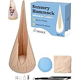 Todale Sensory Swing - Cream Cloth - Hammock Chair & Sensory Pod - Indoor/Outdoor Hanging Chair for Kids & Adults