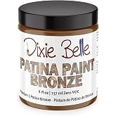 Dixie Belle Patina Paint - Patina Finishing for Aged, Weathered Metal Look - Metallic Impersonation DIY Paint (Bronze, 8 Fl Oz)