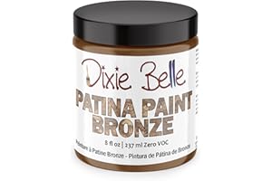 DIXIE BELLE PAINT COMPANY Dixie Belle Patina Paint - Patina Finishing for Aged, Weathered Metal Look - Metallic Impersonation DIY Paint (Bronze, 8 Fl Oz)