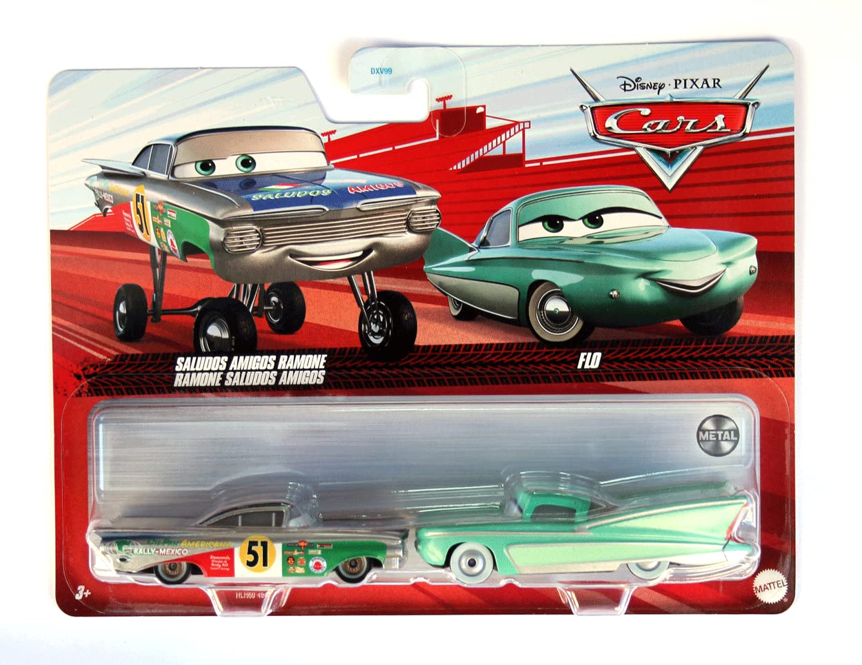 Disney Pixar Cars Saludos Amigos Ramone and Flo 2 Packs 1:64 Scale