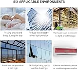 FILMGOO One Way Window Film Blue Silver 90x1000cm Non Adhesive Privacy view 8