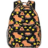 moremohome capybara backpack,capybara stuff,capybara accessories,capybara gifts,capybara supplies,cute backpack,backpack for women,backpack for men,11.4 * 7.8 * 15.7 inches,04