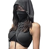 ST.Manrdy Y2k Sleeveless Hooded Crop Top for Women - Sexy Rave Outfit, Streetwear Festival Top