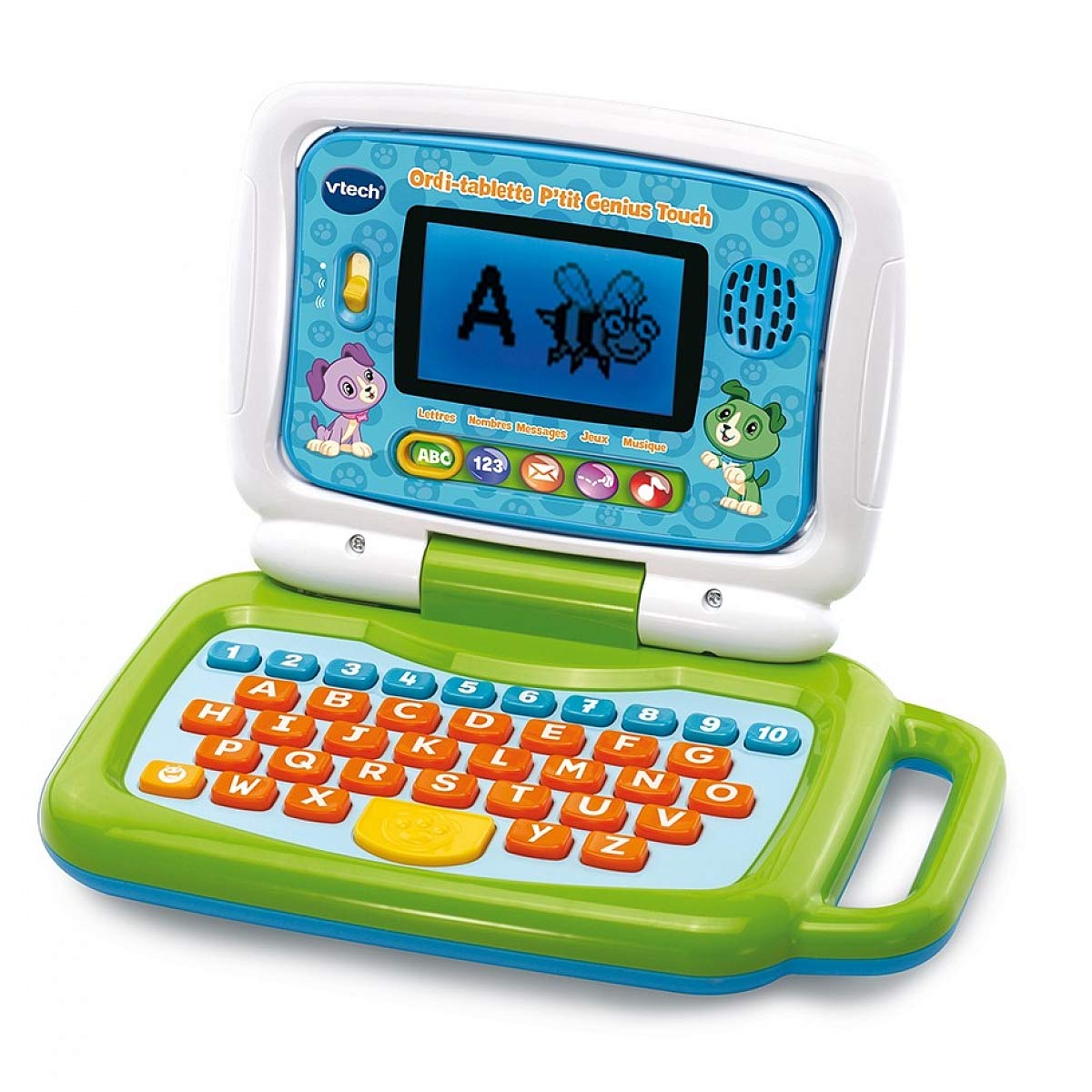 VTech - Ordi-P'tit Genius Touch Green Tablet - Child Computer, Educational Tablet - 2/6 Years - French VERSION