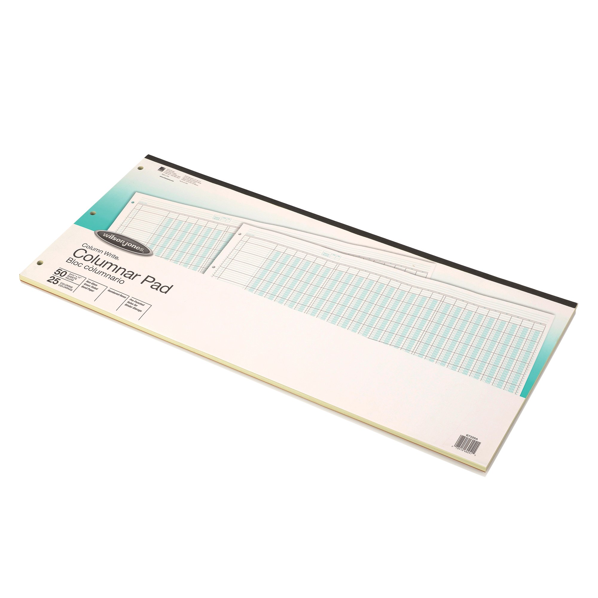 Wilson Jones Green Columnar Pad 25 Columns 41 Lines 11 x 24.25 Free