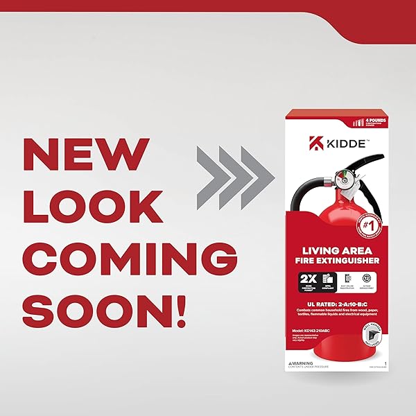 KIDDE FIRE EXTINGUISHER FOR HOME, FOR RESIDENTIAL AND LIVING AREA USE, 2A10BC