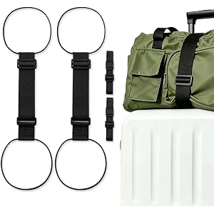 Luggage Connector Straps for Suitcases,Adjustable Anti-Slip Luggage Strap | Adjustable Multiple Luggage Strap Bungee For Suit
