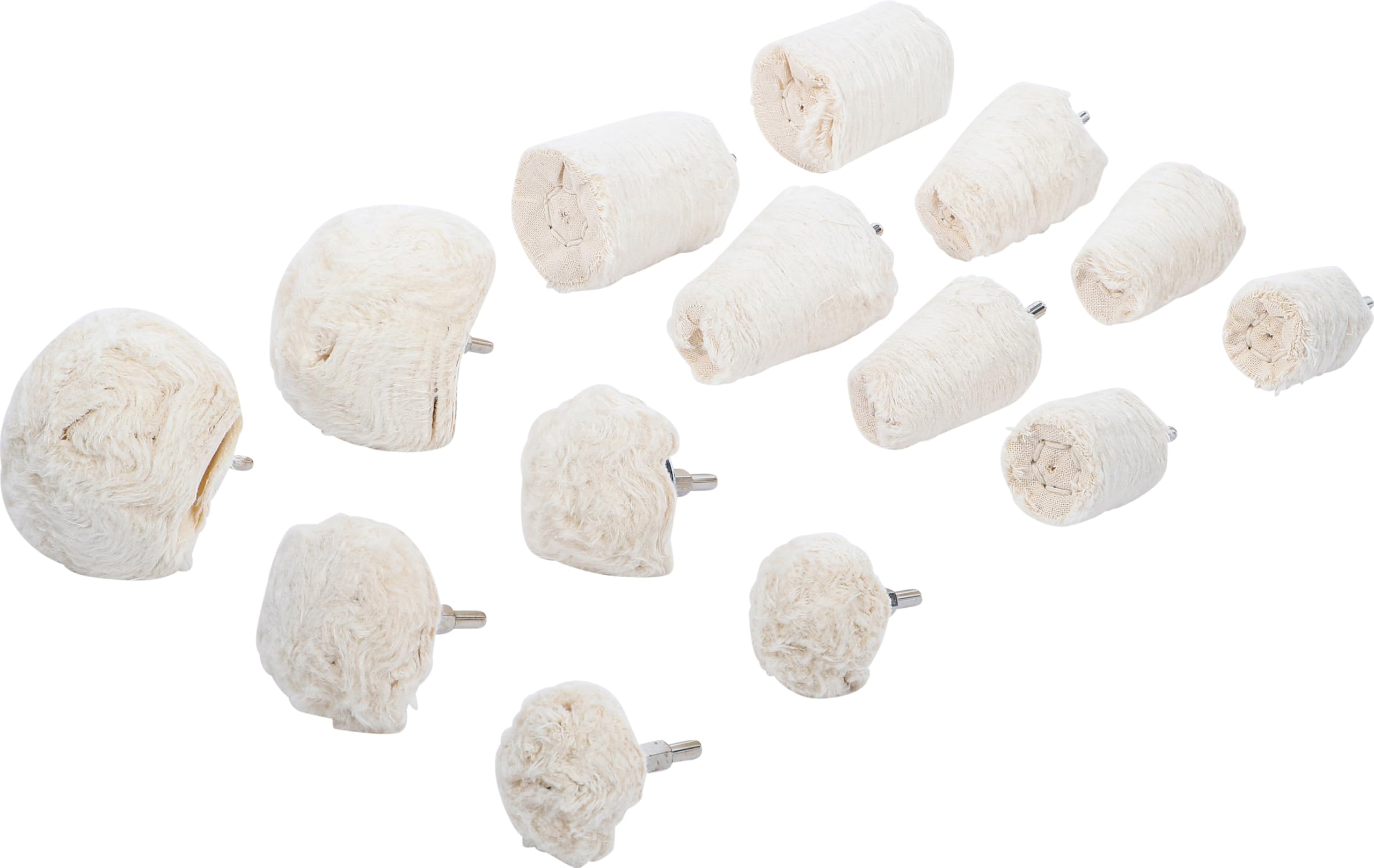 BGS 3995 | Polishing Heads Assortment | 6.3 mm (1/4") Drive | 14 pcs.