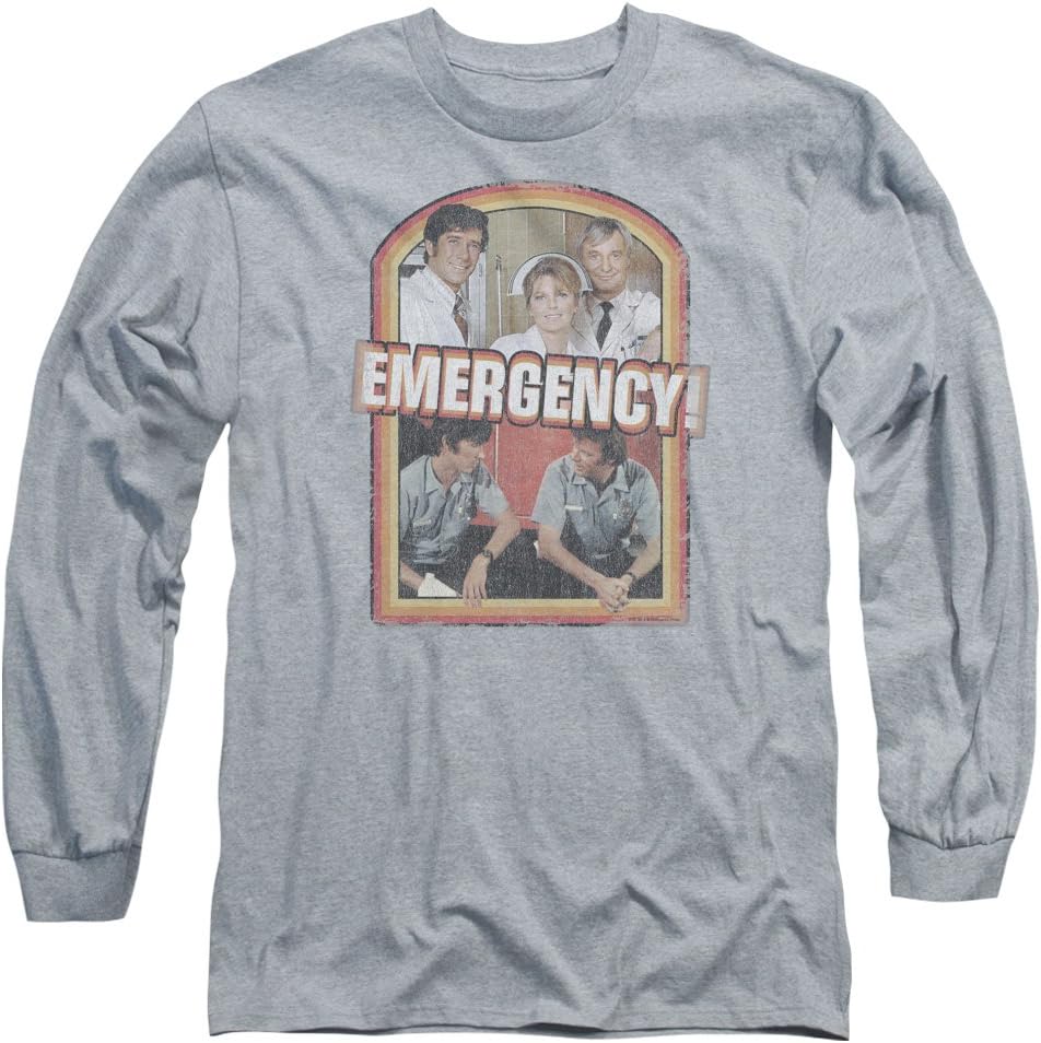 2Bhip Emergency TV Show NBC Retro Cast Adult Long Sleeve T-Shirt Tee