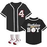 Sptuoiy Toddler Boy Birthday Baseball Theme Shirt with Socks Kids Baseball Jerseys 1st 2nd 3rd 4 Year Old Birthday Outfits