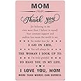 TANWIH Mom Mother's Day Card Gifts - Metal Engraved Card for Mom - Birthday Mothers Day Christmas Keepsake Gift from Daughter Son