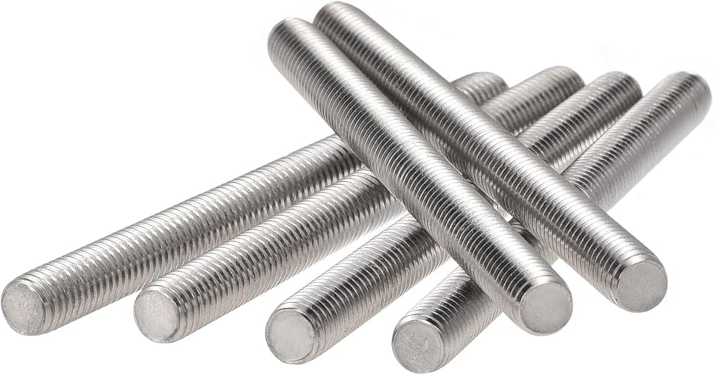 sourcing map M8 x 100mm Fully Threaded Rod 304 Stainless Steel Right Hand