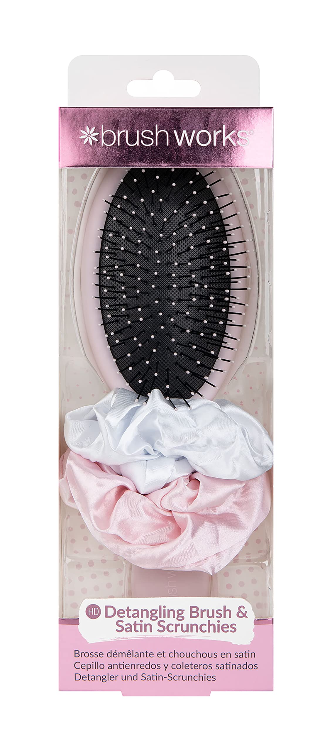 Brushworks Detangling Brush & Satin Scrunchies